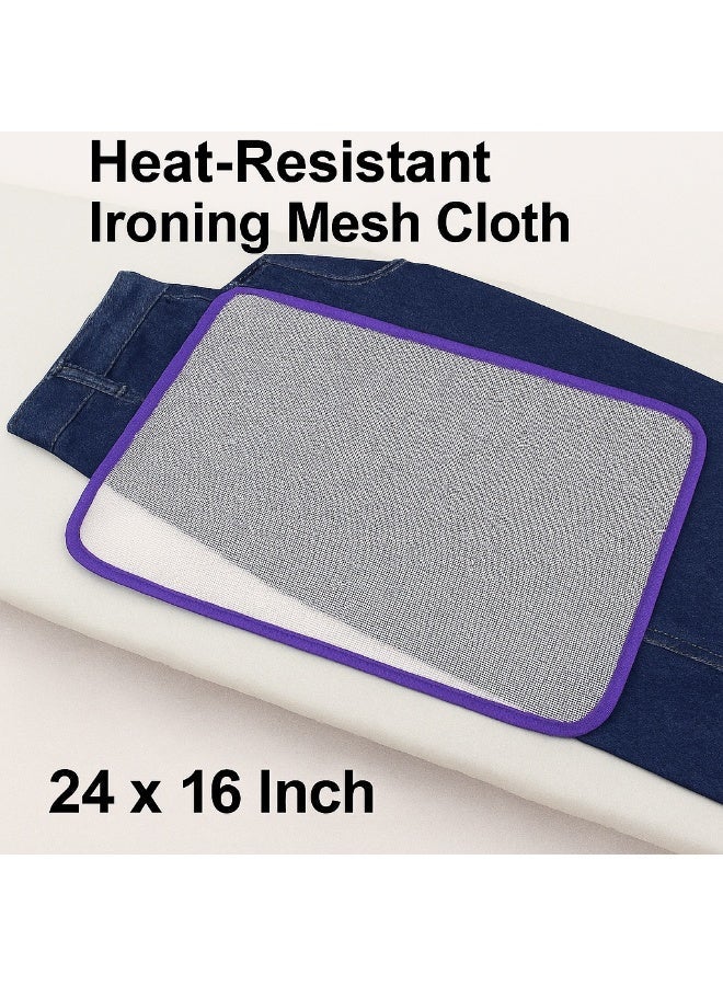 Heat Resistant Ironing Pad Protective Pad 61x41 cm Non-Stick Reusable Pressing Mesh for Steam Irons - Image 2